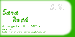 sara woth business card